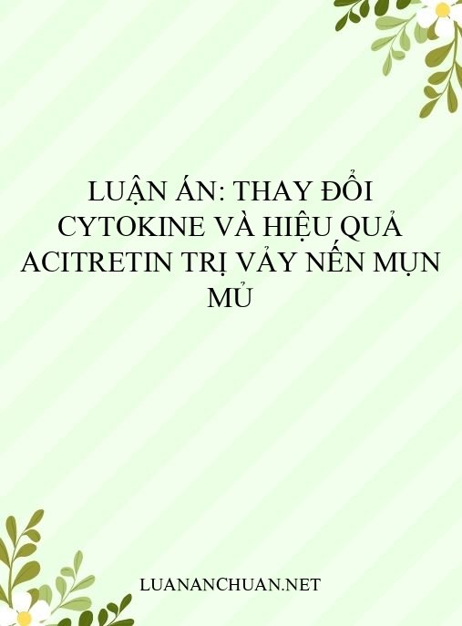 Luận án: Thay đổi cytokine và hiệu quả acitretin trị vảy nến mụn mủ