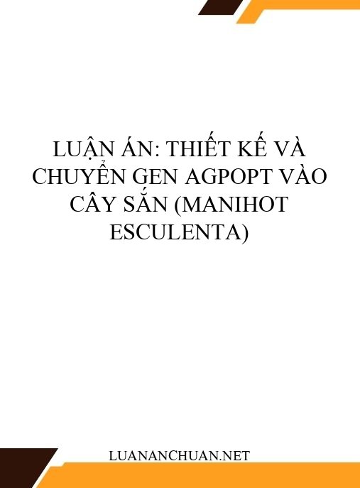 Luận án: Thiết kế và chuyển gen AGPopt vào cây sắn (Manihot esculenta)