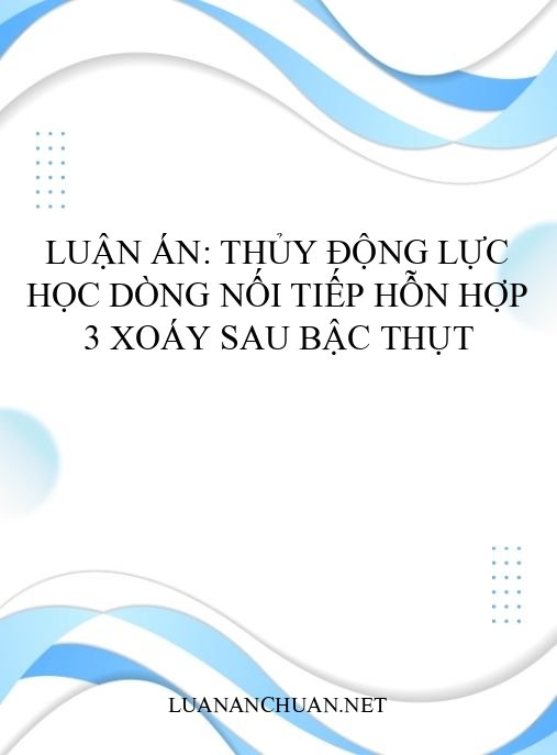 Luận án: Thủy động lực học dòng nối tiếp hỗn hợp 3 xoáy sau bậc thụt