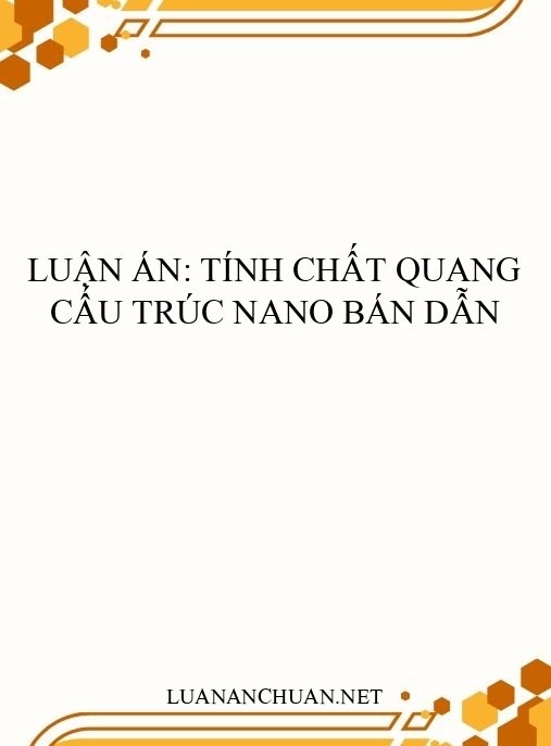 Luận án: Tính chất quang cấu trúc nano bán dẫn
