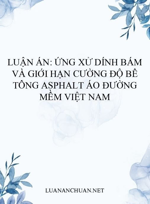 Luận án: Ứng xử dính bám và giới hạn cường độ bê tông asphalt áo đường mềm Việt Nam