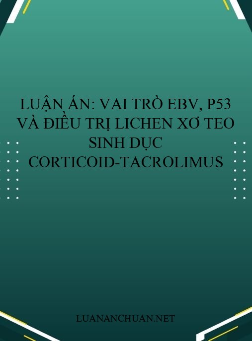 Luận án: Vai trò EBV, p53 và điều trị lichen xơ teo sinh dục corticoid-tacrolimus