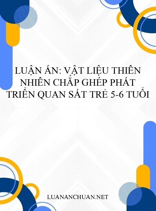 Luận án: Vật liệu thiên nhiên chắp ghép phát triển quan sát trẻ 5-6 tuổi