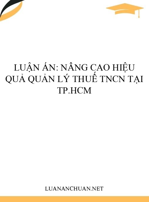 Luận án: Nâng cao hiệu quả quản lý thuế TNCN tại TP.HCM