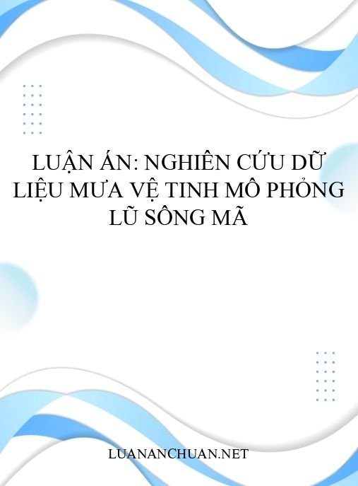 Luận án: Nghiên cứu dữ liệu mưa vệ tinh mô phỏng lũ sông Mã