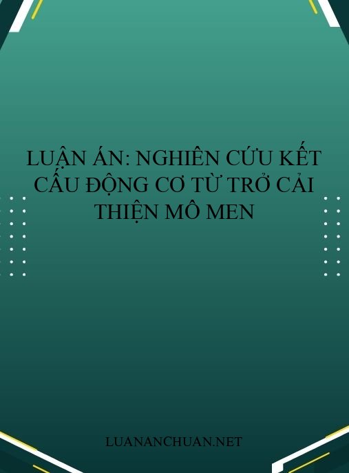 Luận án: Nghiên cứu kết cấu động cơ từ trở cải thiện mô men