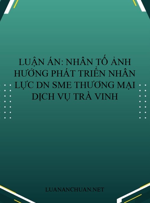 Luận án: Nhân tố ảnh hưởng phát triển nhân lực DN SME thương mại dịch vụ Trà Vinh