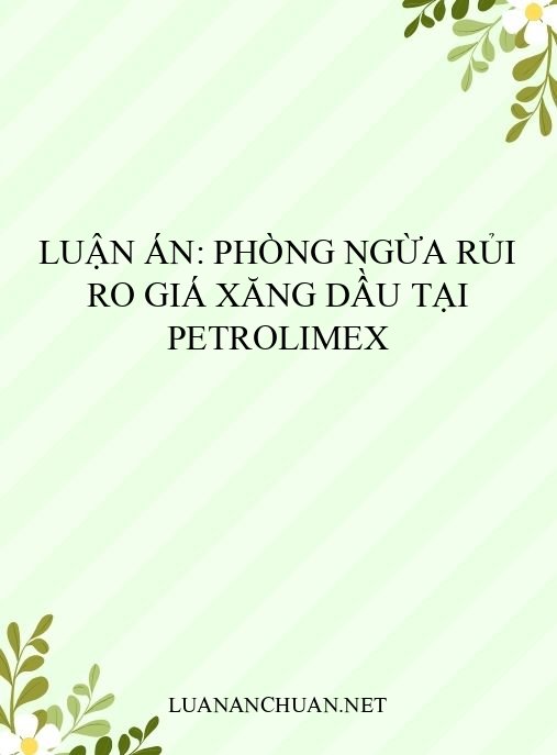 Luận án: Phòng ngừa rủi ro giá xăng dầu tại Petrolimex