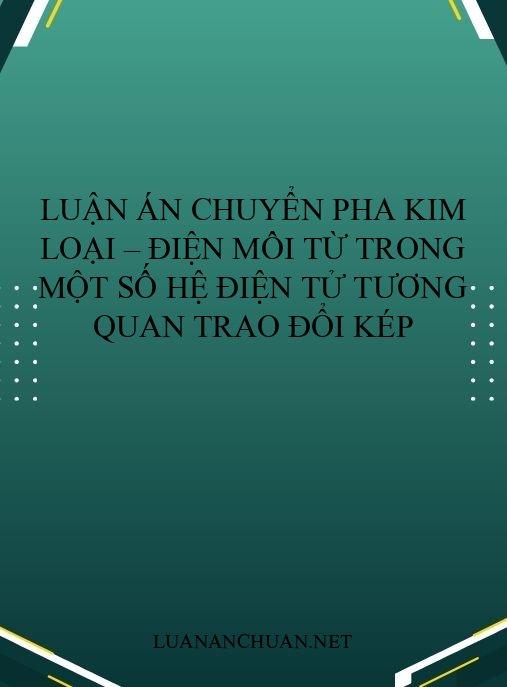 Luận án Chuyển pha kim loại – điện môi từ trong một số hệ điện tử tương quan trao đổi kép