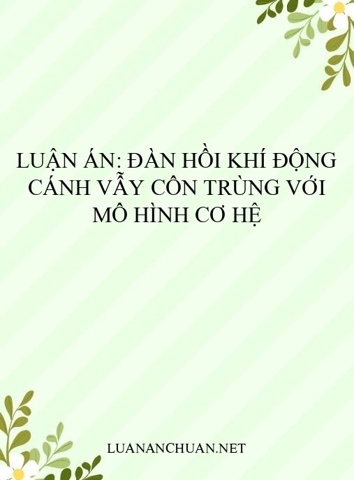 Luận án: Đàn hồi khí động cánh vẫy côn trùng với mô hình cơ hệ