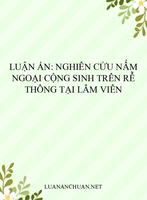 Luận án: Nghiên cứu nấm ngoại cộng sinh trên rễ thông tại Lâm Viên