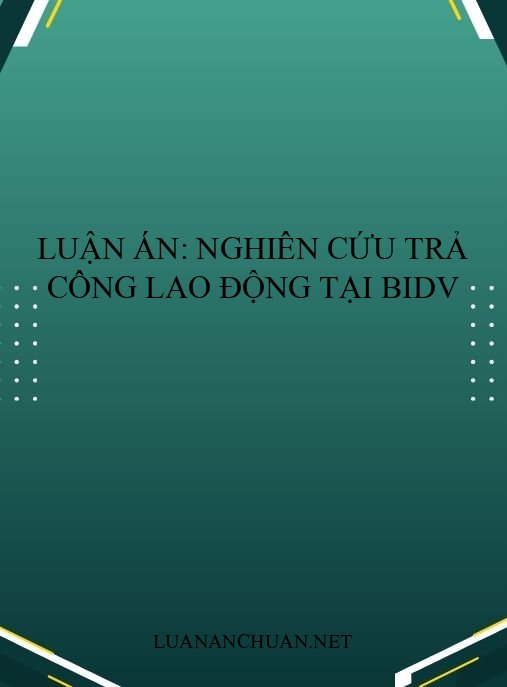Luận án: Nghiên cứu trả công lao động tại BIDV