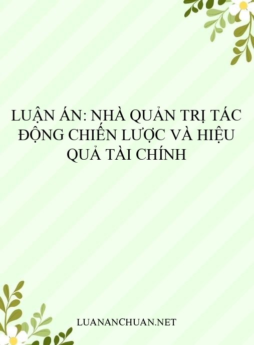 Luận án: Nhà quản trị tác động chiến lược và hiệu quả tài chính