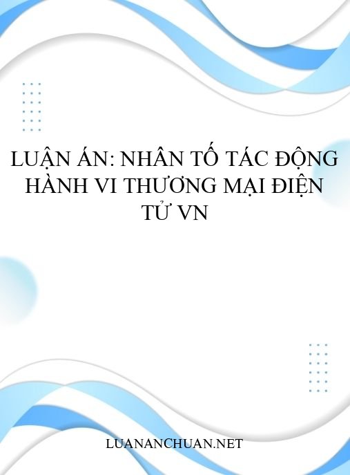 Luận án: Nhân tố tác động hành vi thương mại điện tử VN