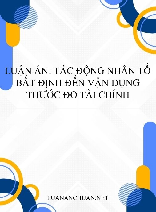 Luận án: Tác động nhân tố bất định đến vận dụng thước đo tài chính