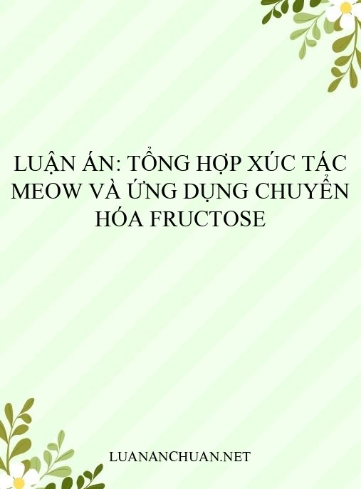 Luận án: Tổng hợp xúc tác MeOW và ứng dụng chuyển hóa fructose